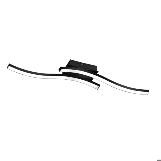 Plafoniera led 10w 3000k nera moderna design