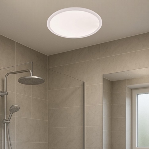 Plafoniera da bagno 24w 3000k rotonda bianca dimmerabile ip44