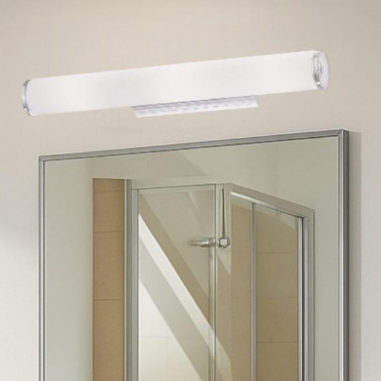 Camerino ap3 applique per specchio bagni 52cm vetro bianco ideal lux