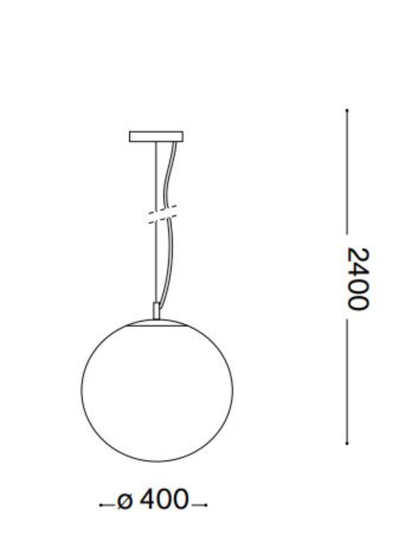 Mapa fade sp1 d40 ideal lux lampadario boccia di per camera da letto