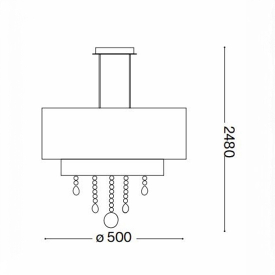 Opera sp4 lampadario stanza da letto 4 luci bianco ideal lux