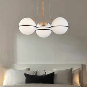 Lampadario oro per camera da letto stile contemporaneo