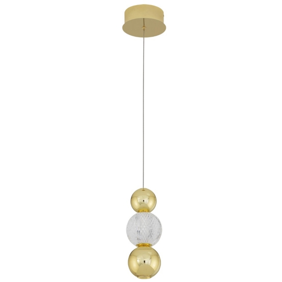 Lampadario da comodino pendente per camera da letto sfere oro
