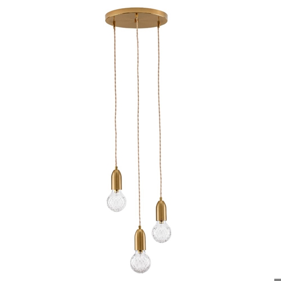 Lampadario per camera da letto oro grappolo 3 luci per camera da letto