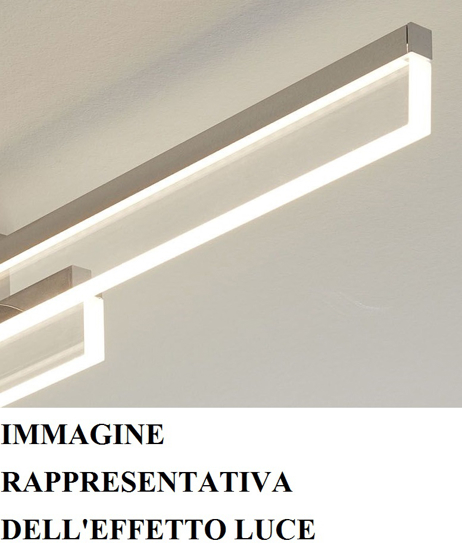 Applique per specchio da bagno 10w 3000k cromo