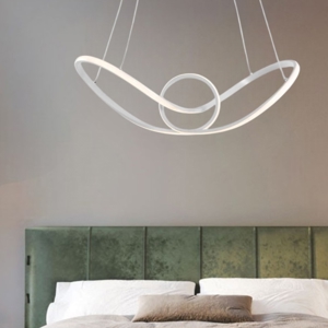 Lampadario per camera da letto led 45w 4500k fiocco bianco