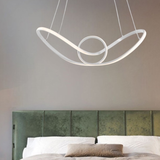 Lampadario per camera da letto led 45w 4500k fiocco bianco