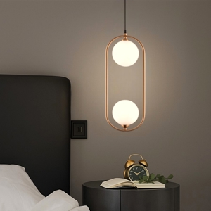 Mayotni ring lampadario per stanza da letto ring dorato pendente