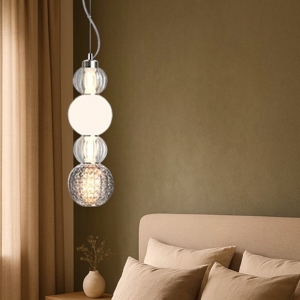 Maytoni lampadario per camera da letto collar led 17w 3000k di vetro contemporaneo