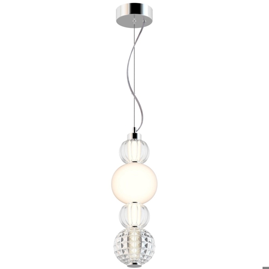 Maytoni lampadario per camera da letto collar led 17w 3000k di vetro contemporaneo