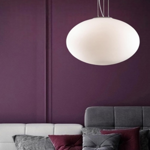 Candy sp1 d50 idea lux lampadario sfera vetro bianco