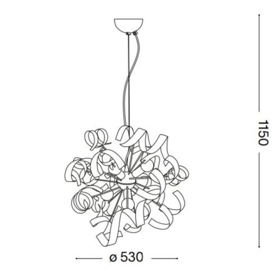 Vortex sp6 ideal lux lampadario vortice oro stanza da letto