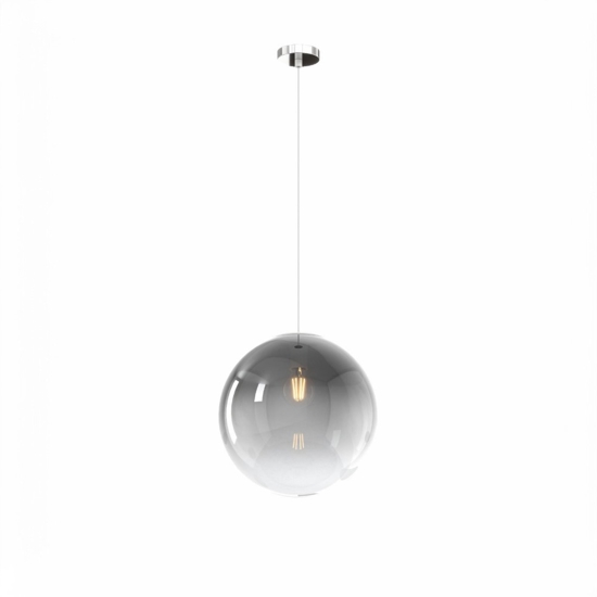 Lampadario toplight per camera da letto boccia di vetro fume