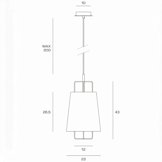 Miloox pyra lampadario in tessuto camera da letto