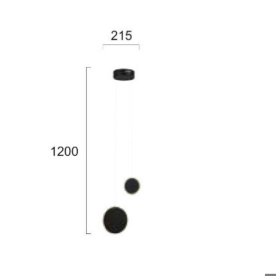 Lampadario led 12w 3000k per comodino camera da letto moderna fp
