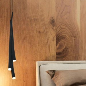 Lampadario camera da letto nera moderna led 16w