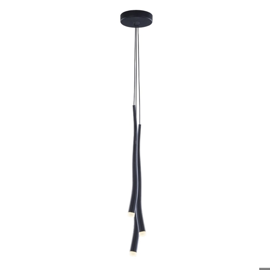 Lampadario camera da letto nera moderna led 16w