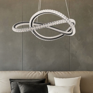 Lampadario led nero per stanza da letto