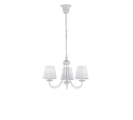 Lampadario per camera da letto paralumi in tessuto bianco