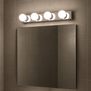 Applique da bagno moderno 4 luci cromo