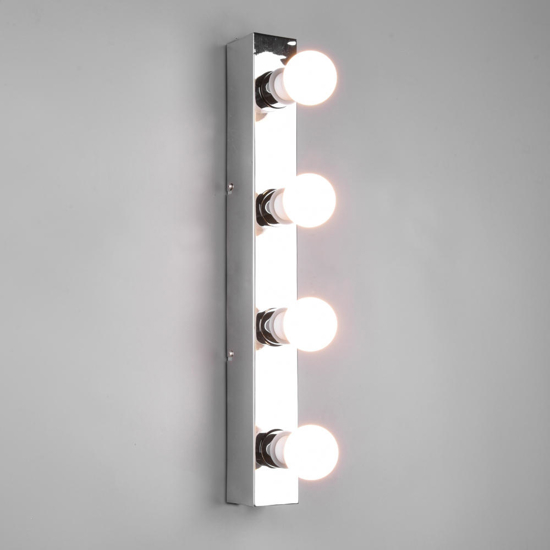 Applique da bagno moderno 4 luci cromo
