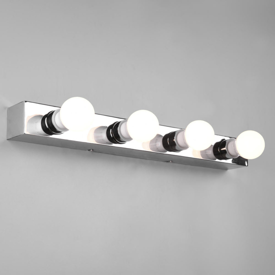 Applique da bagno moderno 4 luci cromo