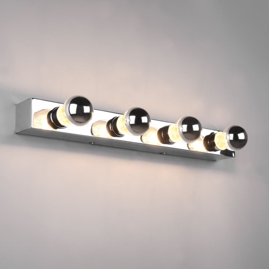 Applique da bagno moderno 4 luci cromo