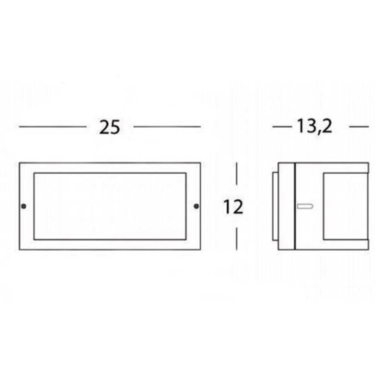 Applique bianca da esterno design curvo e27 ip54