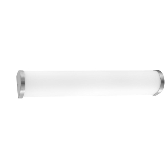 Applique da bagno vetro bianco dettagli nickel ip44