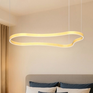Ideal lux waves-2 sp lampadario per camera da letto oro 125cm