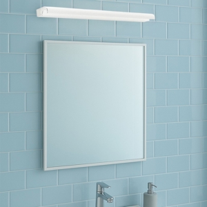Applique da bagno linea light halfpipe 2 led 3000k 60cm bianco