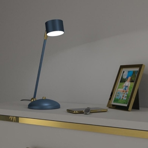 Abat jour lampada da tavolo blu e oro gx53 personalizzazione