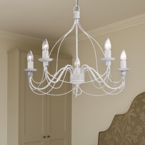 Corte sp5 lampadario per camera da letto bianco antico ideal lux