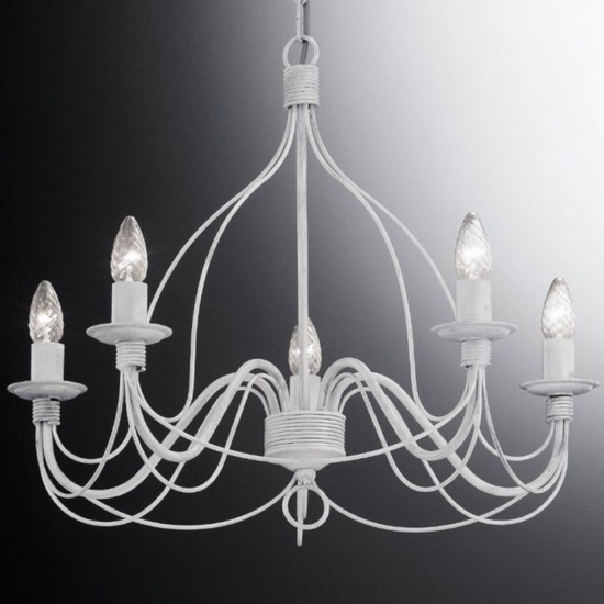 Corte sp5 lampadario per camera da letto bianco antico ideal lux