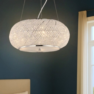 Pasha sp6 lampadario di cristallo classico stanza da letto ideal lux