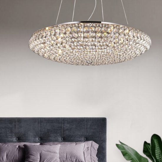 Ideal lux king sp7 lampadario di cristallo per stanza da letto