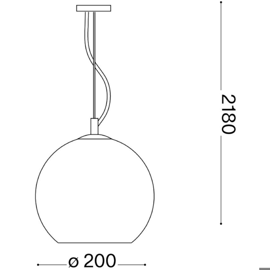 Nemo sp1 d20 lampada a sospensione 20cm ideal lux