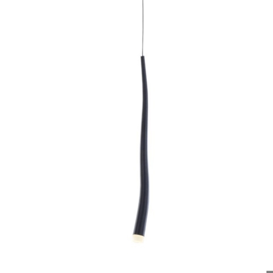 Lampada a sospensione led nera design moderna fp