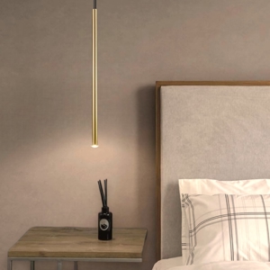 Lampada cilindro oro per comodini