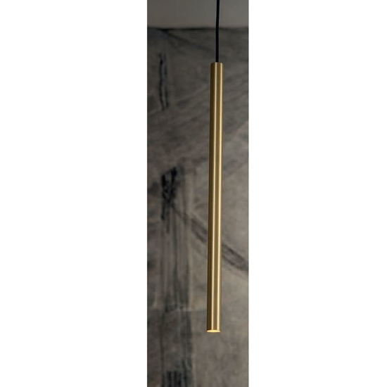 Lampada a sospensione cilindro oro 49 cm