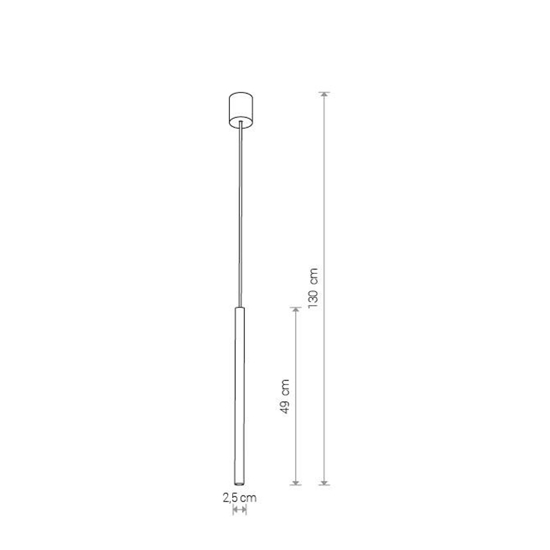 Lampada a sospensione cilindro oro 49 cm