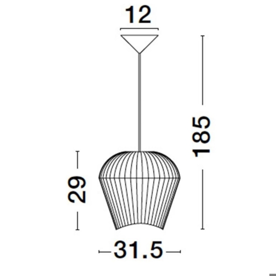 Lampada a sospensione fili tessuto nero 