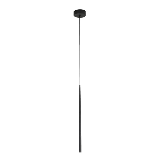 Lampada nero a sospensione led per comodino 3w 3000k