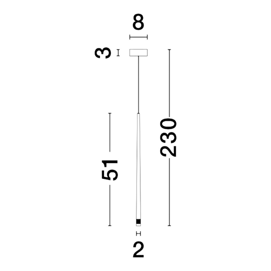 Lampada nero a sospensione led per comodino 3w 3000k