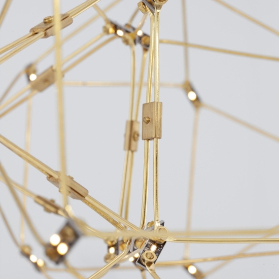 Lampadario per camera da letto led 29w 3000k costellazione oro