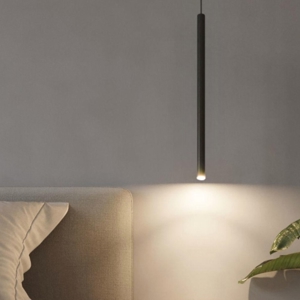 Lampada a sospensione da comodino nero per camera da letto