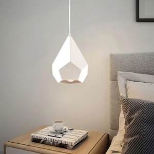Lampada a sospensione prismatico di gesso bianco