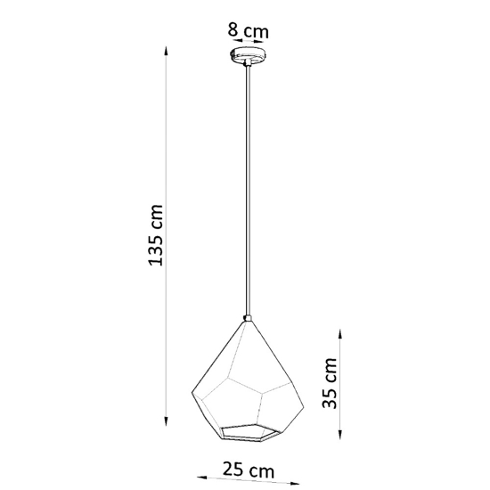 Lampada a sospensione prismatico di gesso bianco