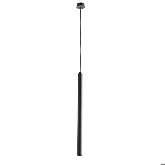 Ondaluce so tube lampada a sospensione led per isola cilindro nero