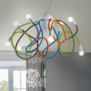 Multiflex sp8 lampadario colorato per cameretta ideal lux